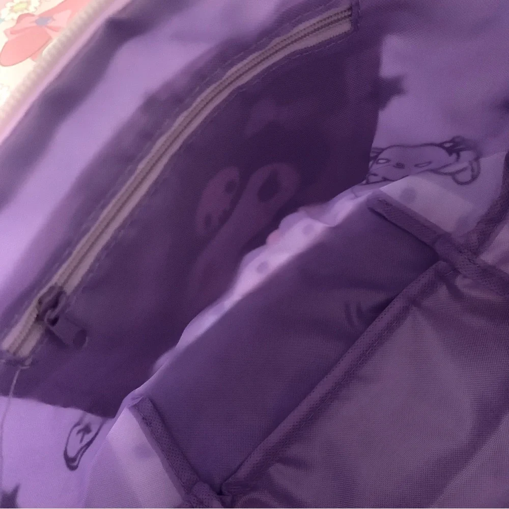 Kuromi Purple Lightweight Zip Bag with Wrist Strap